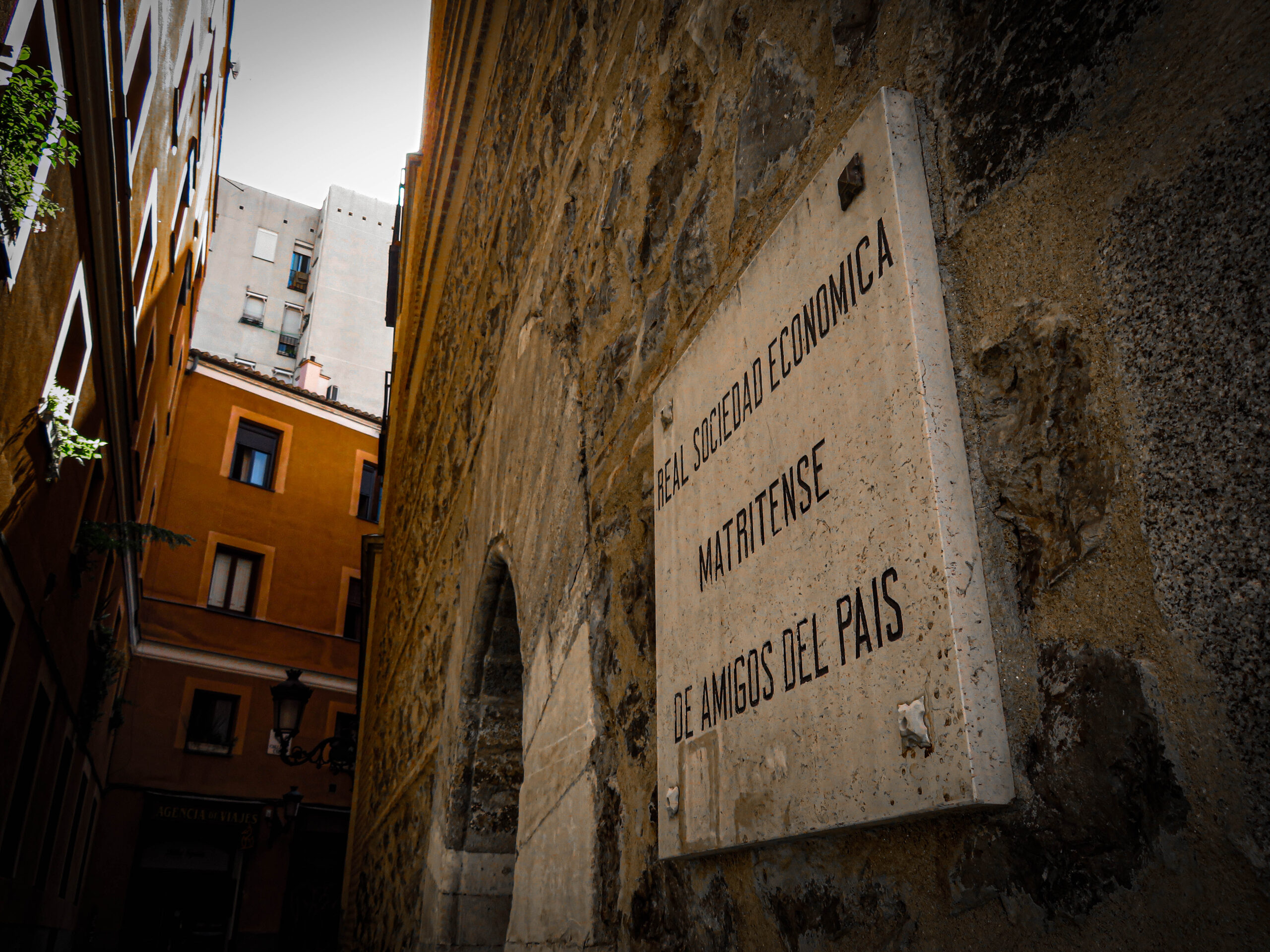 Entrada de la Real Sociedad Económica Matritense de Amigos del País