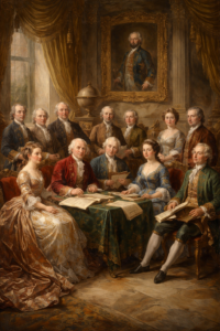 Recreación histórica de los socios de la Matritense 